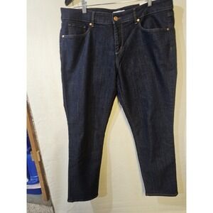 Loft Jeans Women's Plus Blue Stretch Denim Pants, Size 16 Mid-Rise, Skinny NWT